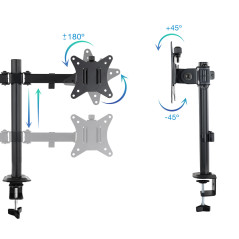 TooQ DB1802TN-B monitor mount   stand 27" Desk Black