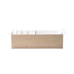 Cajon phoenix para escritorio artisan combinacin blanco y madera natural