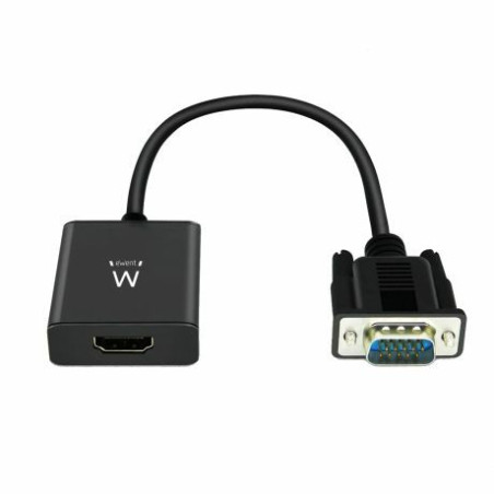 Ewent EW9866 video cable adapter 7.95" (0.202 m) VGA (D-Sub) HDMI + 3.5mm Black