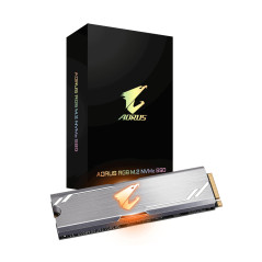 Disco duro interno solido hd m2 ssd 256gb gigabyte aorus rgb nvme 2280 lectura 3100mb - s escritura 1050mb - s gp - asm2ne2256gt