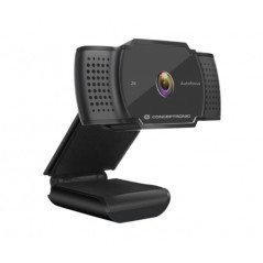 Webcam 2k conceptronic amdis02b 5mp -  usb - 3.6mm  - 30 fps - angulo vision 72 -  enfoque automatico - microfono integrado