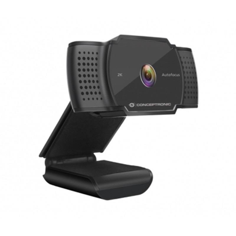 Webcam 2k conceptronic amdis02b 5mp -  usb - 3.6mm  - 30 fps - angulo vision 72 -  enfoque automatico - microfono integrado