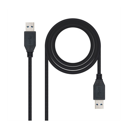Cable usb 3.0 tipo a nanocable 1m -  macho - macho -  negro