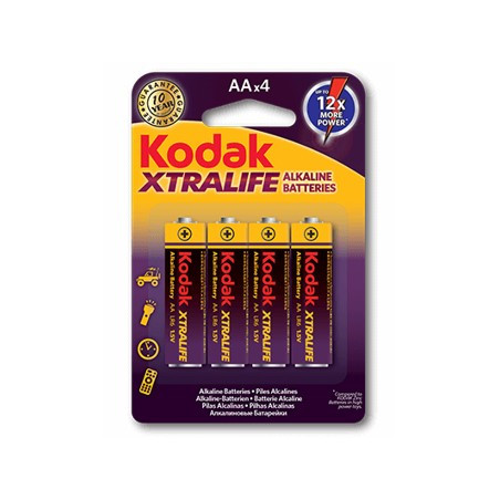 Blister kodak xtralife 4 pilas alcalina aa lr6