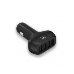 Cargador de coche ewent ew1354 4 puertos usb 9.6a