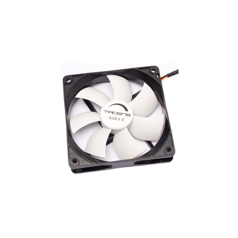 Ventilador auxiliar tacens aura ii 12cm ultrasilencioso color negro y blanco
