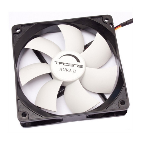 Ventilador auxiliar tacens aura ii 12cm ultrasilencioso color negro y blanco