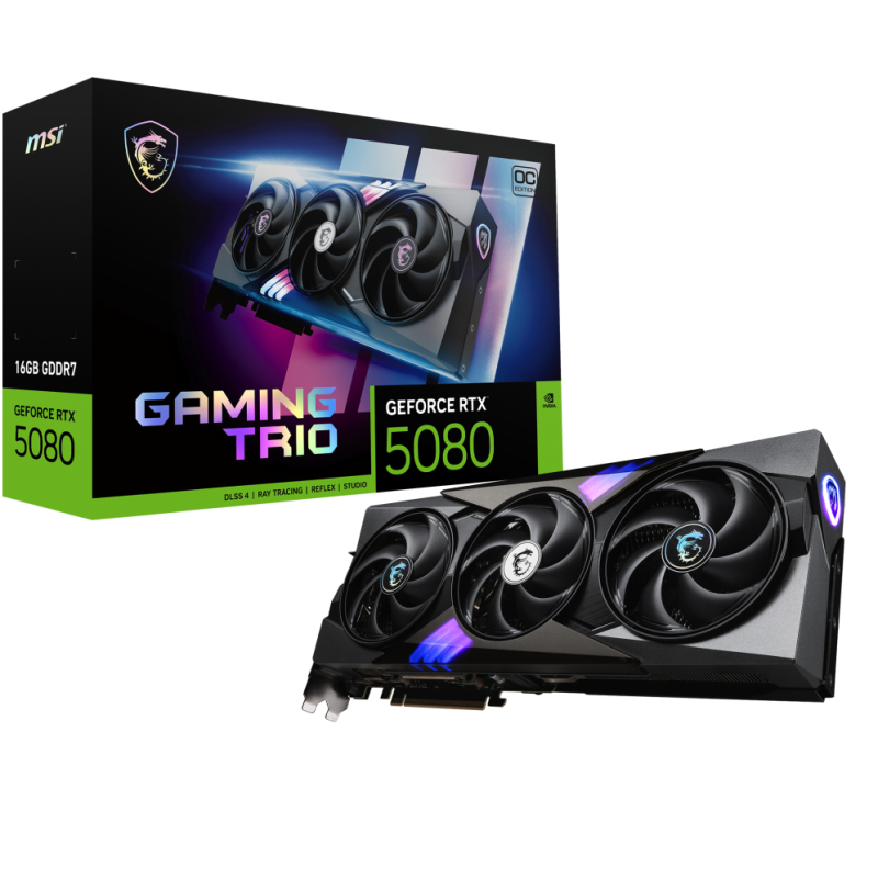 Tarjeta grafica msi rtx 5080 16g gaming trio oc