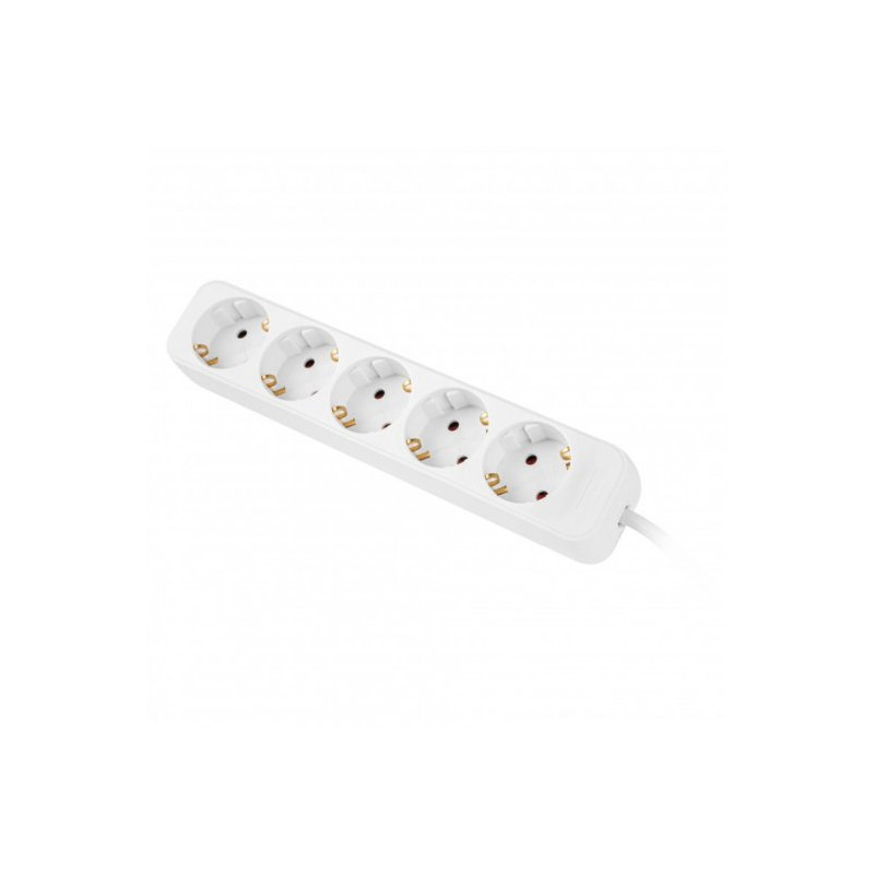 Regleta lanberg 5 tomas schuko blanca 3m