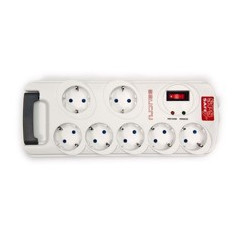 Regleta salicru sps.safe 7 7 tomas schuko proteccion infantil interruptor luminoso