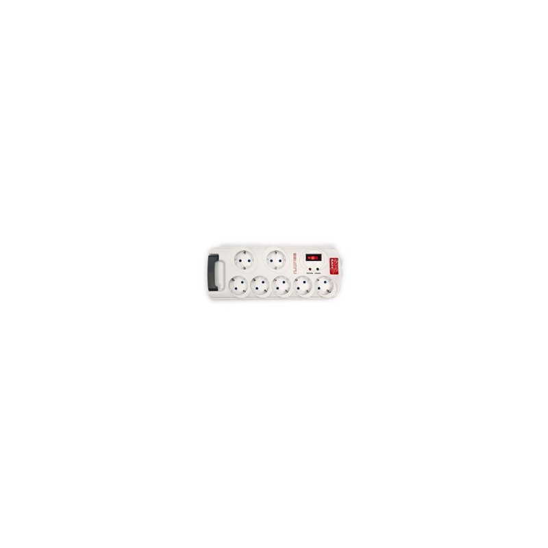 Regleta salicru sps.safe 7 7 tomas schuko proteccion infantil interruptor luminoso