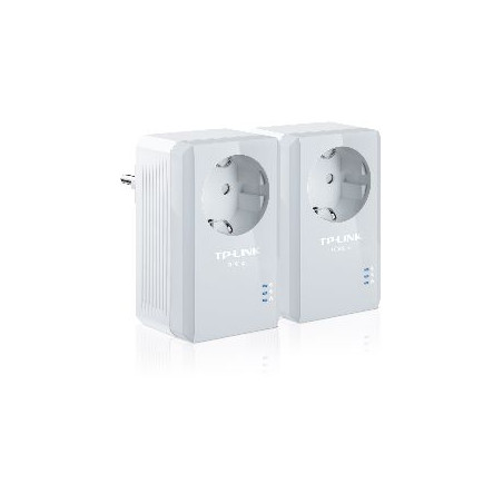 Pack x2 adaptadores de red linea electrica 500mbps powerline con enchufe tp - link
