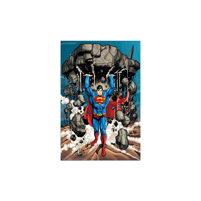 Puzzle 3d lenticular dc comics superman levantando escombros 300 piezas