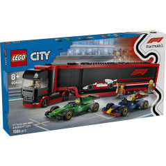 Lego city formula 1 camin con coches de f1 rb20 y amr24