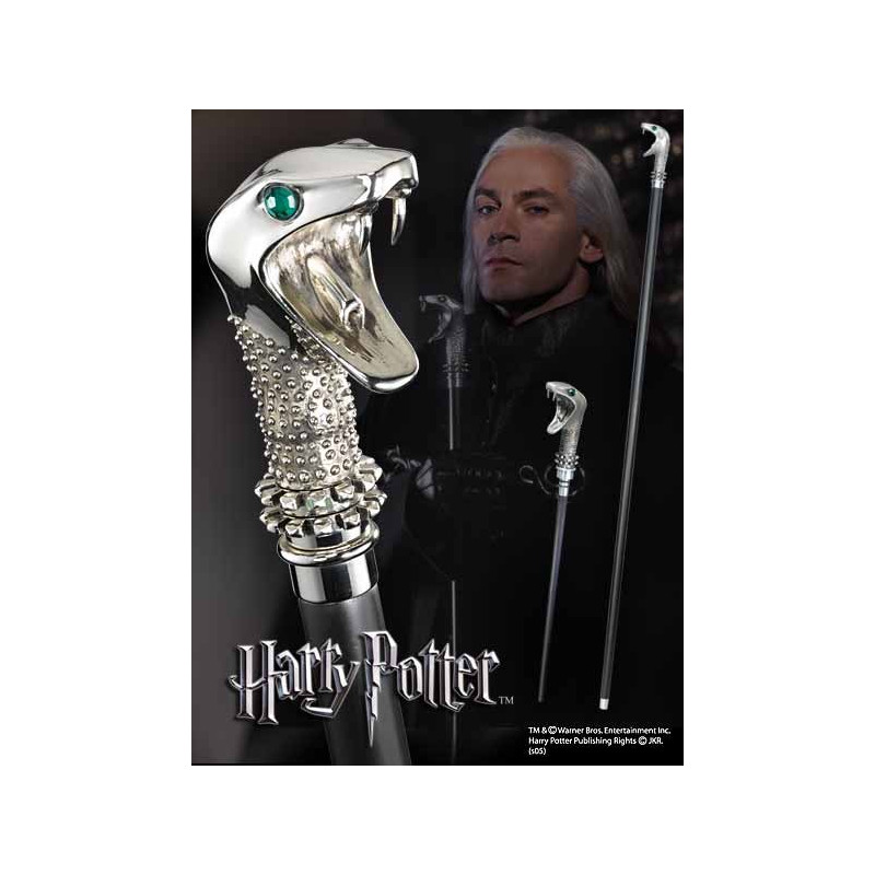Replica the noble collection harry potter lucius malfoy baston con varita oculta 116 cm