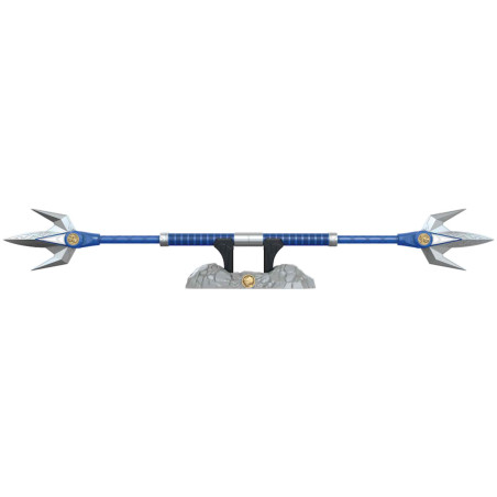 Replica hasbro escala 1:1 blue ranger lanza de poder deluxe power rangers lightning collection