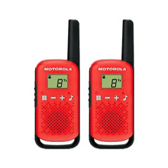 Walkie talkie motorola tlkr - t42 red packs 2  pmr446 -  8km -  16canales -  500mw -  clip cinturon