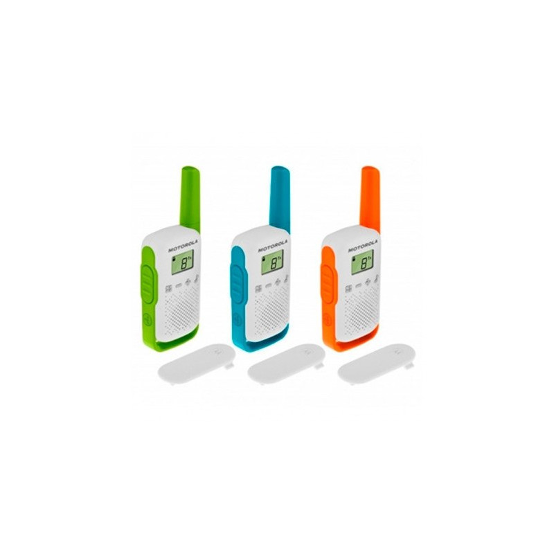 Walkie talkie motorola tlkr - t42 packs 3 pmr446 -  8km -  16canales -  500mw -  clip cinturon