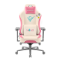 Phoenix nova cream editin silla alta gama fabricada en cuero color crema y rosa