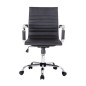 Silla de oficina equip 651002 negra ergonomica respaldo medio