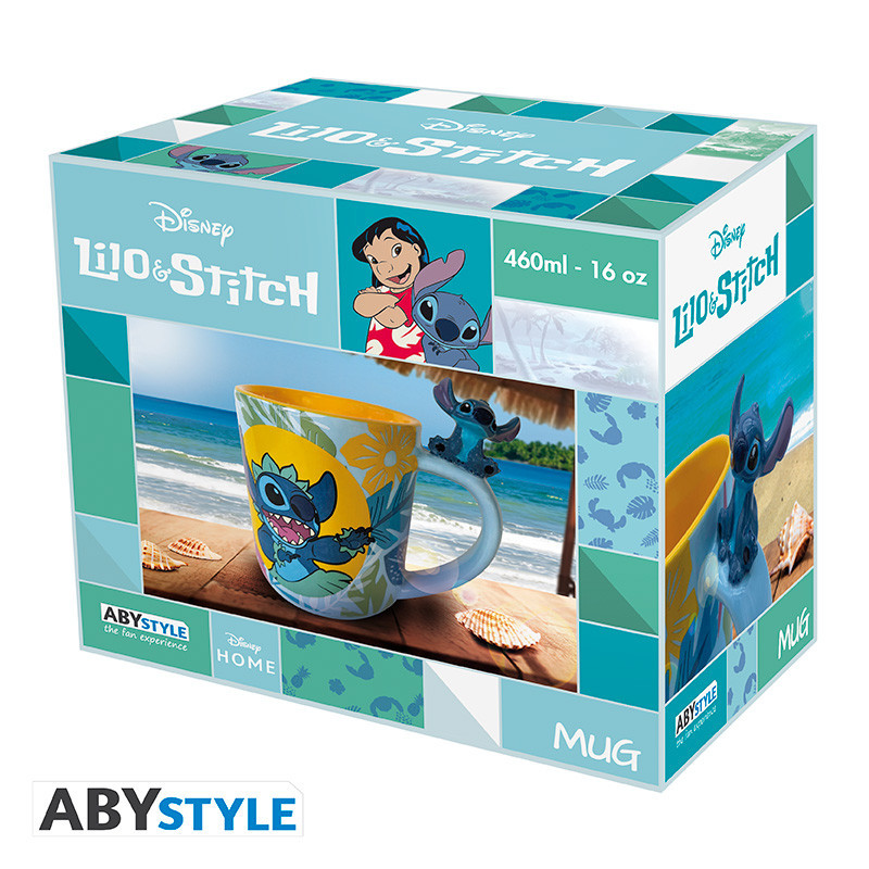 Taza 3d abystyle disney stitch hawaiano
