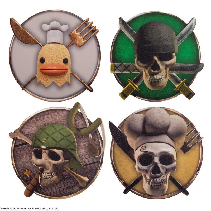 Set 4 posavasos cinereplicas one piece 2