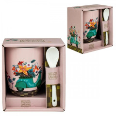 Taza de cermica con cuchara enesco