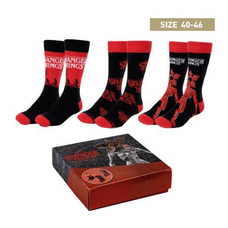 Pack calcetines 3 piezas stranger things talla 40 -  46