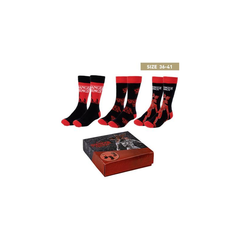 Pack calcetines 3 piezas stranger things talla 36 -  41