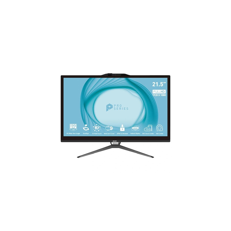 Ordenador all in one aio msi pro ap222t - 217eu g7400 4gb 128 w11p 22 pulgadas tactil