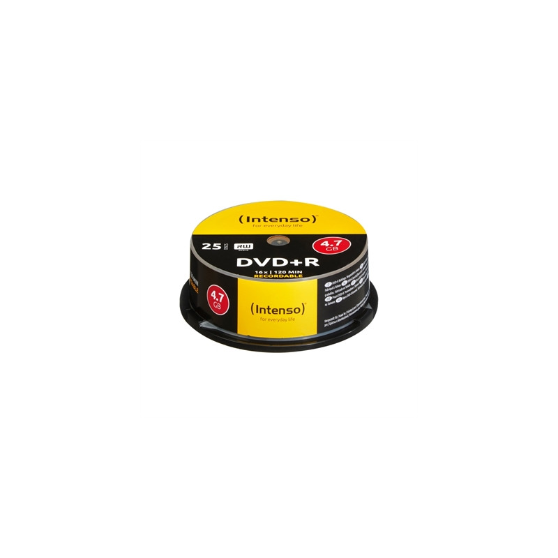 Tarrina de dvd+r virgenes intenso 4.7gb 16x 25 unidades