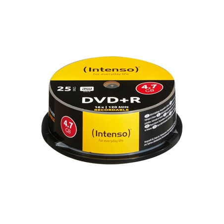Tarrina de dvd+r virgenes intenso 4.7gb 16x 25 unidades