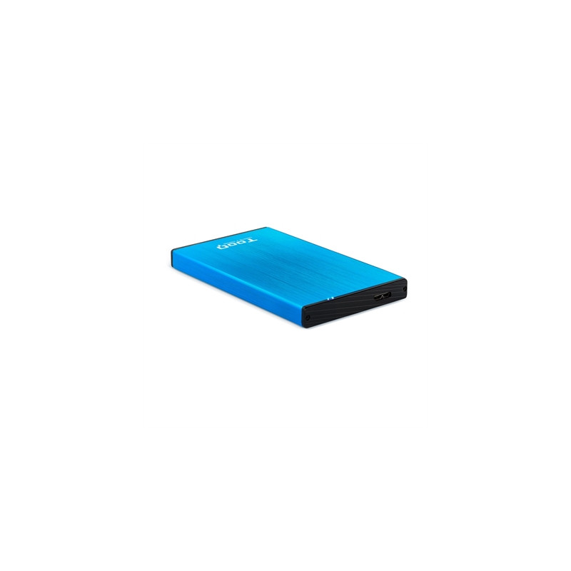 Caja externa tooq tqe - 2527bl para hdd 2.5 pulgadas 9.5mm sata 3 usb 3.0 - 3.1 azul