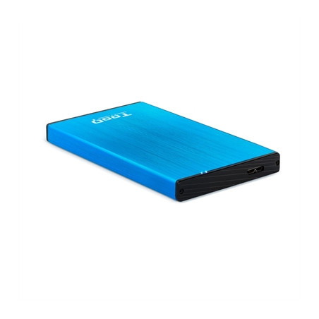 Caja externa tooq tqe - 2527bl para hdd 2.5 pulgadas 9.5mm sata 3 usb 3.0 - 3.1 azul