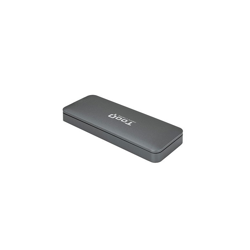 Caja externa tooq tqe - 2281g para ssd m.2 usb tipo c gris