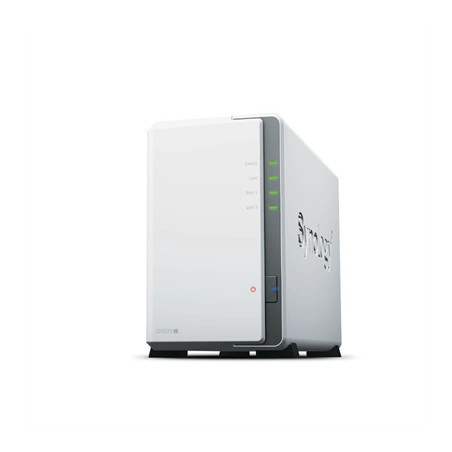 Servidor nas synology disk station  ds223j 1gb 2 bahias raid ethernet gigabit