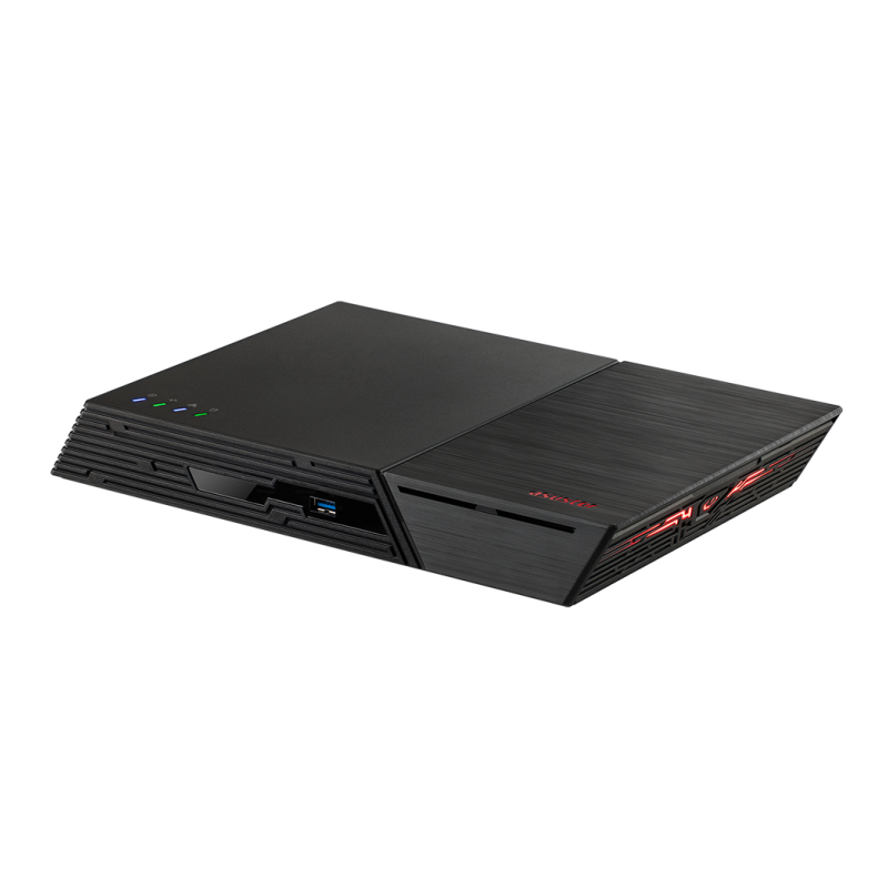 Servidor nas asustor mini desktop 12 bay nas quad - core 2.0ghz 10gbe port 4gb ram ddr4