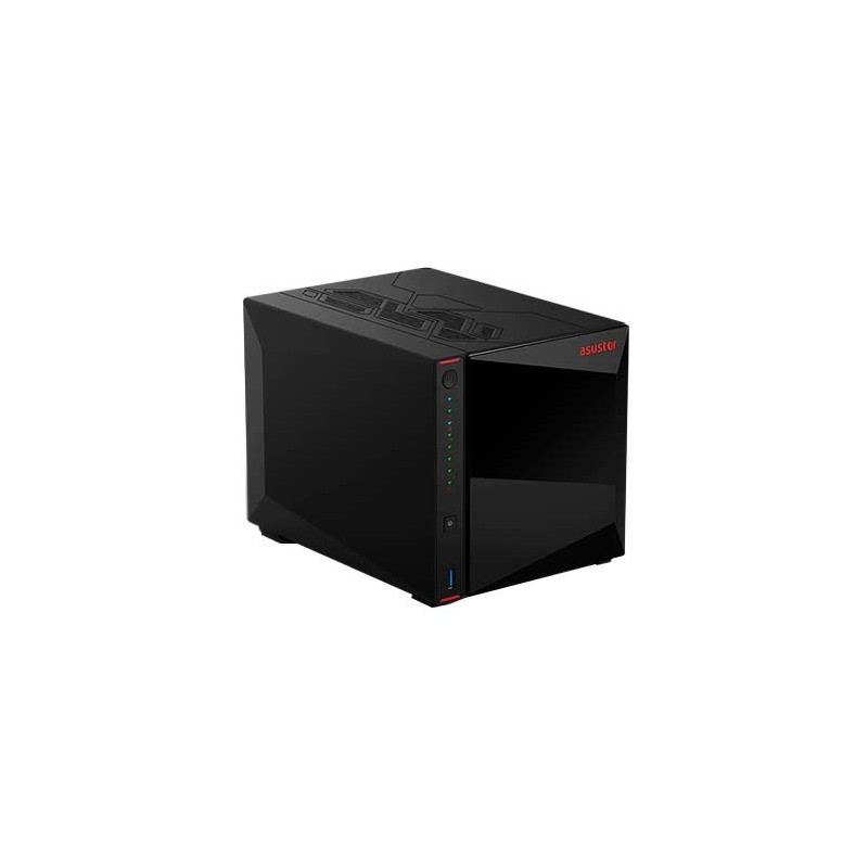 Servidor nas asustor tower 4 bay quad - core 2ghz 4gb ddr4