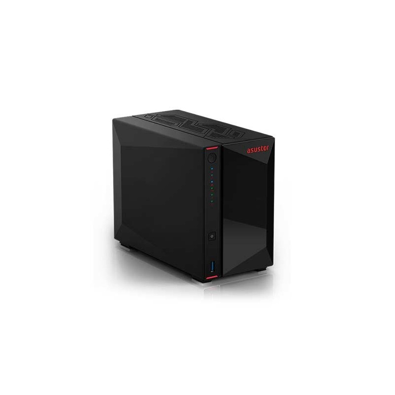 Servidor nas asustor as5402  2 bay nas 4gb ram 2.5g 2 xsata3 6gb s 3.5  2.5 hdd ssd