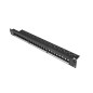 Patch panel lanberg 24 puertos 1u rack 19 para modulos keystone negro