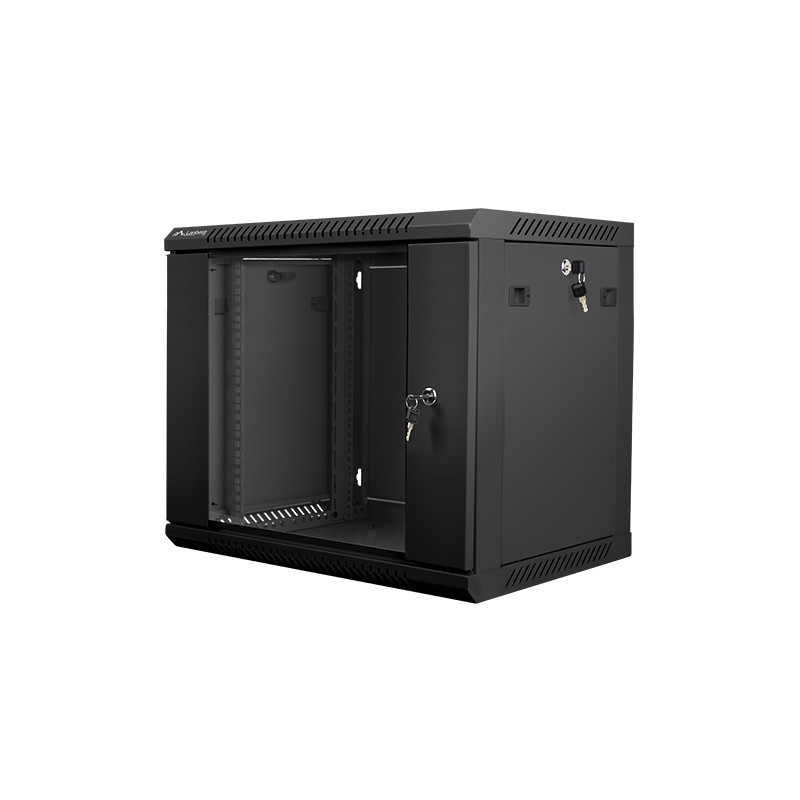 Armario lanberg 9u 600x450x507 auto ensamblado rack 19 hasta 60 kg negro