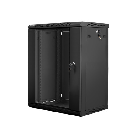 Armario rack lanberg 15u 600x450x769 auto ensamblado 19 pulgadas hasta 60 kg negro