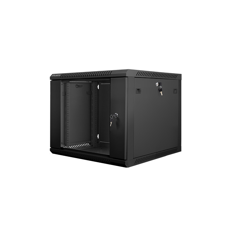 Armario rack lanberg 9u 600x600x501 auto ensamblado 19 pulgadas hasta 60 kg negro