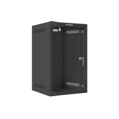 Armario rack lanberg 9u 280x310 auto ensamblado 10 pulgadas hasta 20 kg negro