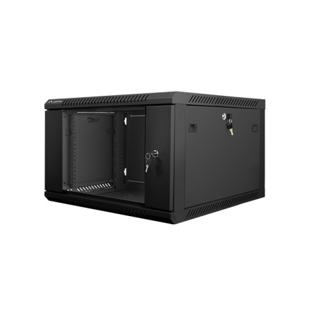 Armario rack lanberg 6u 600x600x368 auto ensamblado 19 pulgadas pulgadas hasta 60 kg negro