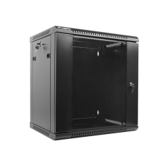 Armario lanberg mural rack 19 pulgadas 12u - 600x450 flat pack v2 negro