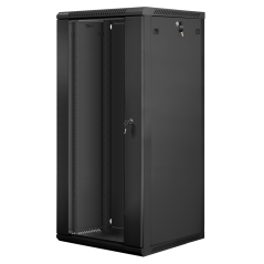Armario lanberg mural rack 19 pulgadas 27u - 600x600 flat pack v2 negro