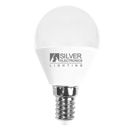 Bombilla led decorativa silver electronis esferica 5w50w -  e14 -  5000k -  620 lm -  luz blanca -  a+