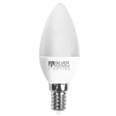 Bombilla led decorativa silver electronic vela 7w70w -  e14 -  5000k -  620 lm -  luz fria -  a+