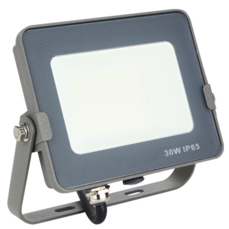 Foco led silver electronics forge+proyector ips 65 30w300w -  3700k luz calida -  2400lm color gris